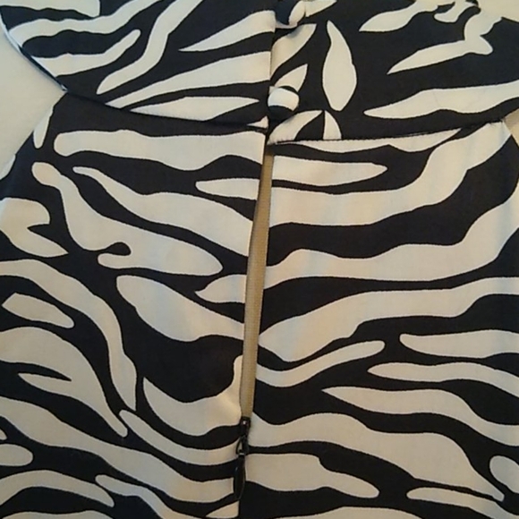 INC International Concepts Zebra print Dress with Beaded neckline, Black/White, - Picture 9 of 15